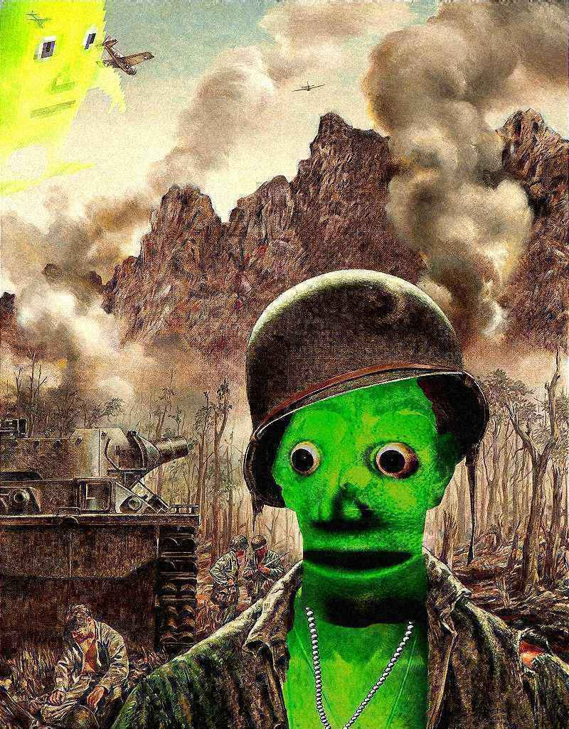 Liem in a surreal battlefield portrait